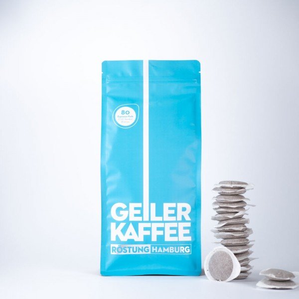 GEILER KAFFEE Hamburg ESE Kaffeepads 80 Stück ohne Aluumverpackung