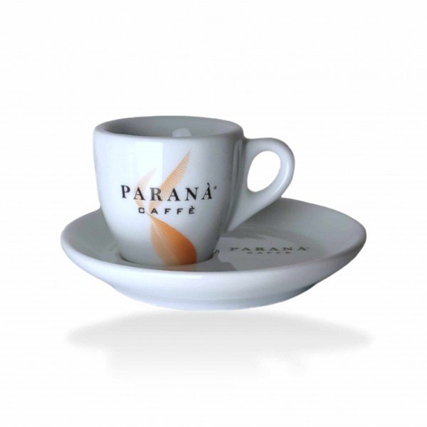 Paranà Caffè Espressotasse in Weiß und Orange