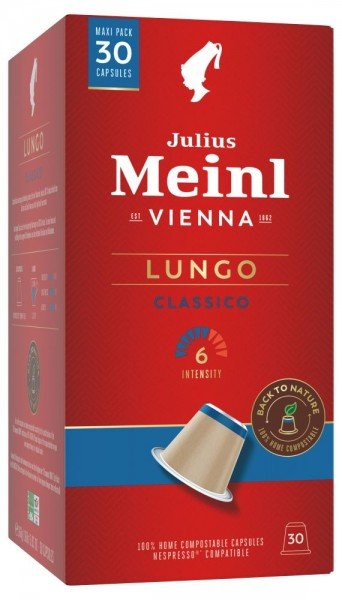 Julius Meinl - Vienna Collection, Lungo Classico Nespresso® kompatible Kapseln, 30x5,6g