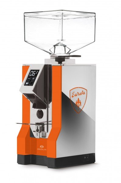 Eureka MIGNON SPECIALITA (17nx) Espressomühle - orange/chrom - 2 Timer - 5 Jahre Garantie