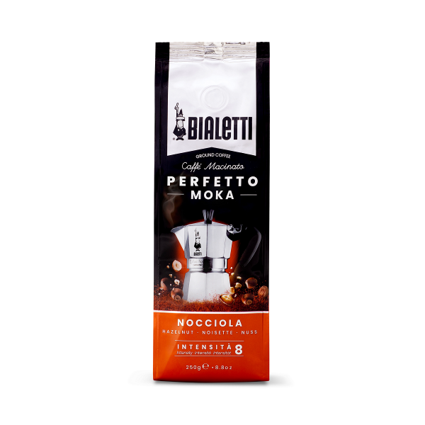 Bialetti Kaffee Nocciola im Beutel gemahlen und perfekt für die Herdkanne