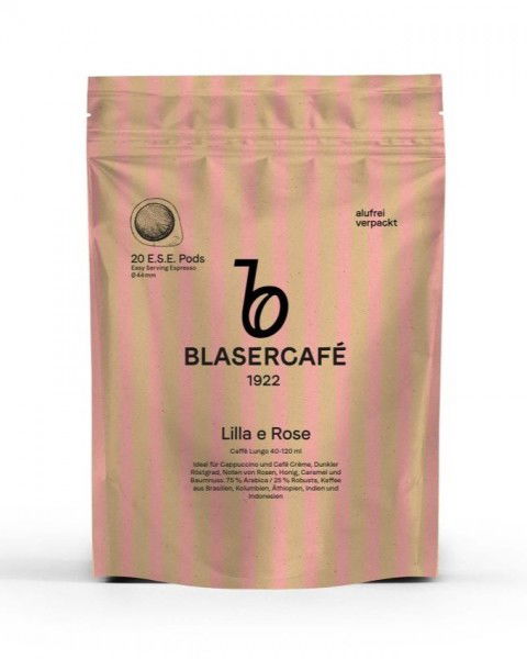 Blasercafe Lille e Rose ESE Kaffeepads neue Verpackung