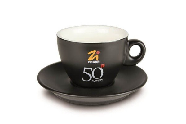 Zicaffe Cappuccinotasse Cinquantenario in schwarz
