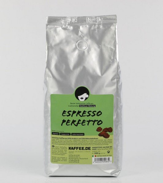 Kaffee.de  Caffe Classico 1kg Holzröstung Espressobohnen 50% Arabica