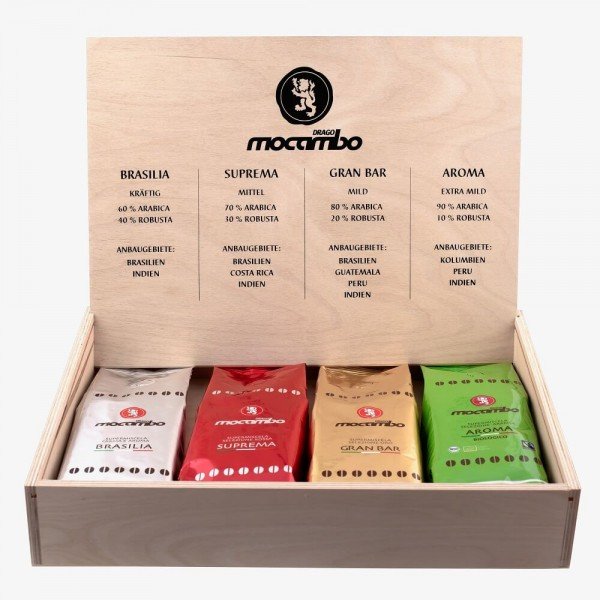 Mocambo Genussbox - Probierbox - 4 verschiedene Sorten