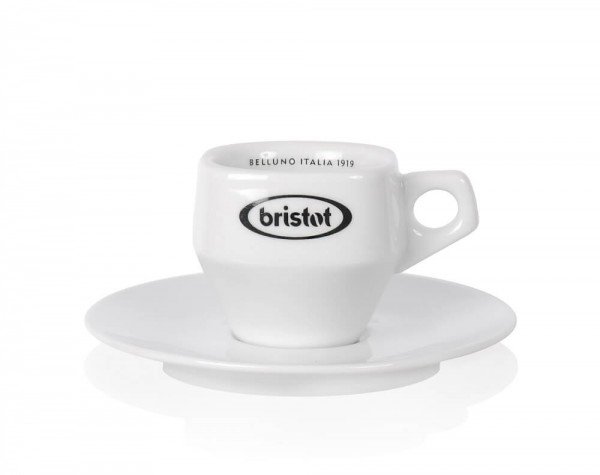 Bristot Espressotasse Dolomiti - Retrodesign - weiß