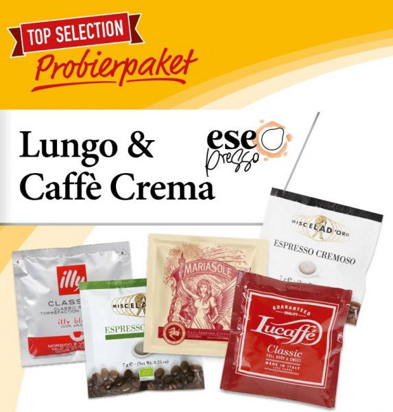 Pad Probierpaket Lungo/Caffe Cremà - 25 Pads (5 x 5 Stück)