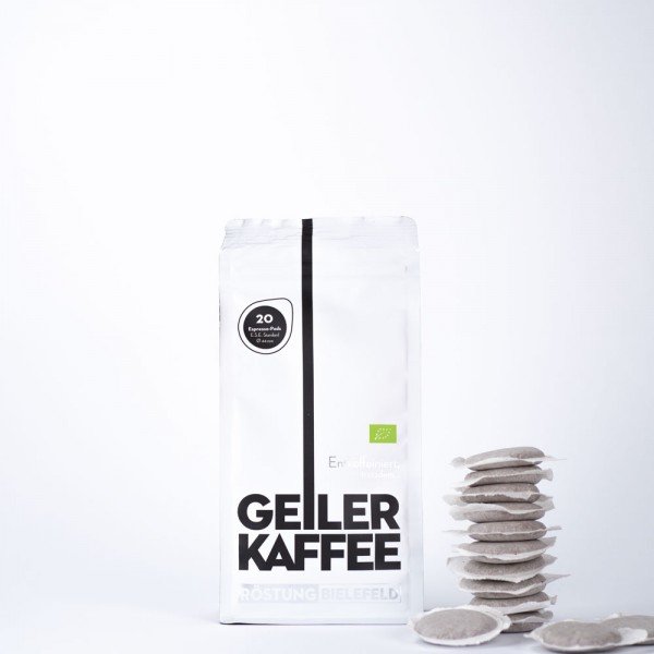 GEILER KAFFEE Kaffeepads Bielefeld Bio und entkoffeiniert