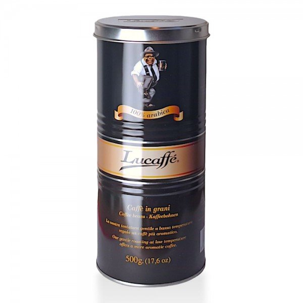 Lucaffé Espresso Bohnen Mr. Exclusive 100% Arabica 500g Dose Rückseite