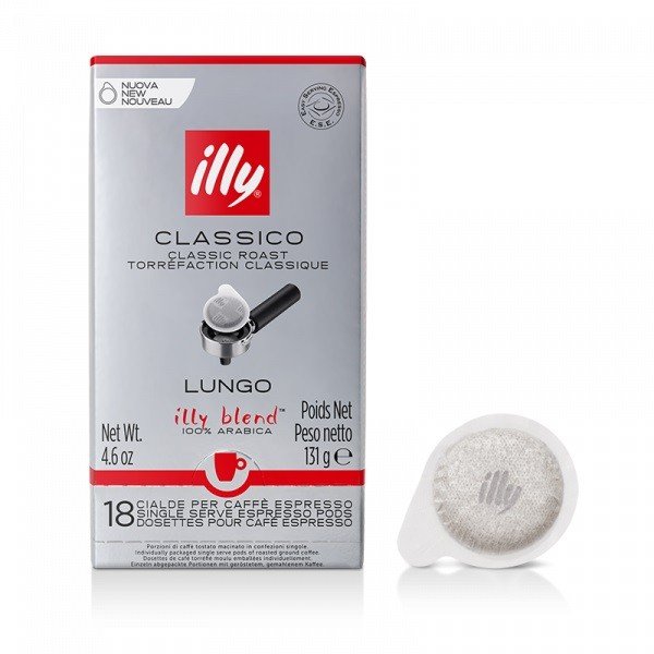 Illy Classico LONG ESE-Kaffeepads Pads, 18 Stück in Box
