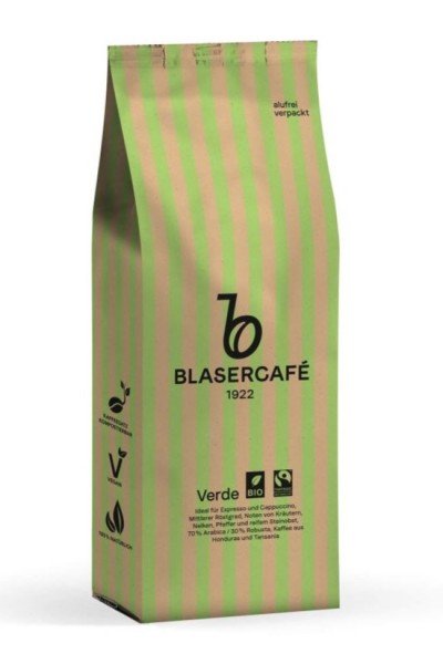 Blasercafé Verde Bio Espresso 1000g - Espresso Bohnen neue Verpackung