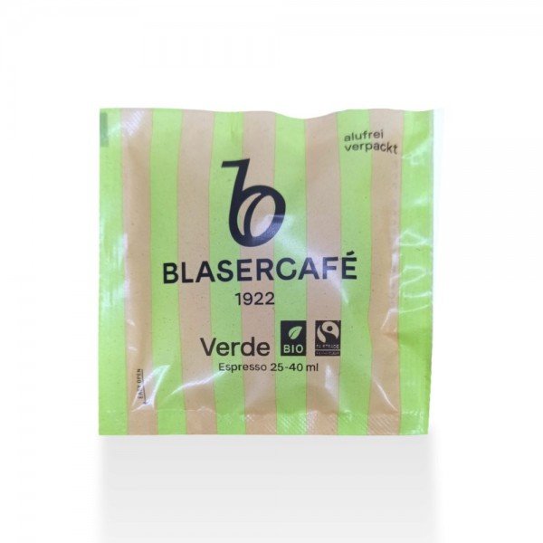 Blasercafé Verde BIO Fairtrade CH-BIO-006, 200 ESE-Pads je 7 Gramm