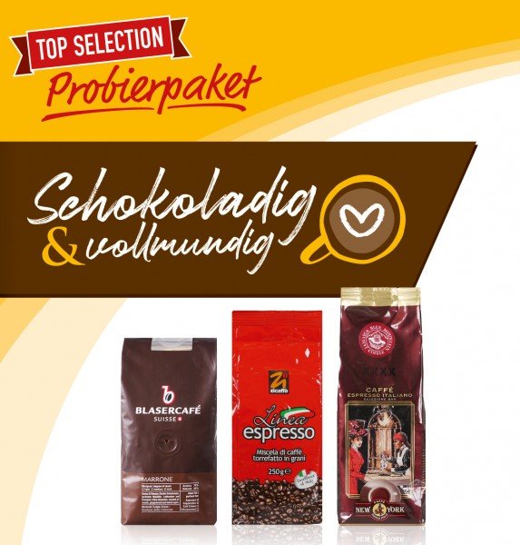 Espresso Probierpaket Schokladig-vollmundig - 3 Sorten zum Testen