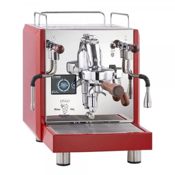 Bezzera Duo MN rot - 2-Kreis Siebträger Espressomaschine - mit Rotationspumpe & E61 Brühkopf