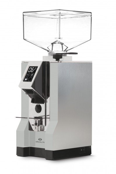 Eureka Specialita Natural polished silver Espressomühle mit Chromauslaufnase