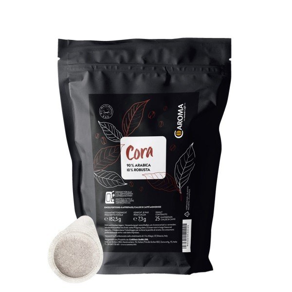Caroma Caffè ESE Pads Espresso Cora 25 Stück ohne einzelne Umverpackung