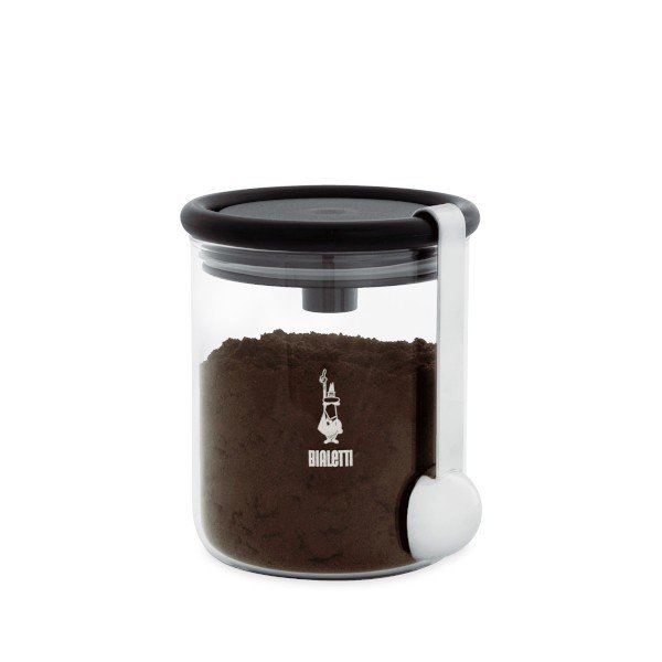 Bialetti Barattolo Aufbewahrungsglas für gemahlenen Kaffee inkl. Trichter