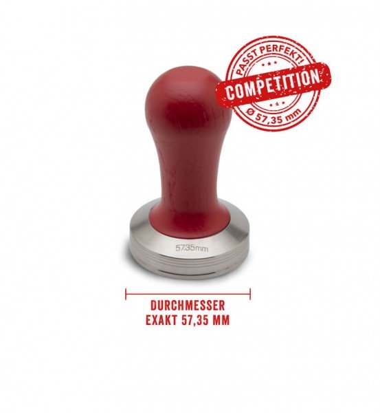 Lelit Tamper 57,35mm - roter Griff - Competition