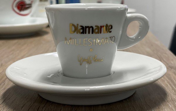 Torrisi Diamate Millesimate Espressotasse mit Unterteller Zylinder