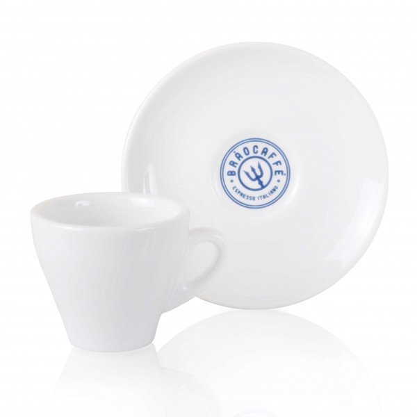 Brao caffé tasse mit untertasse logo auf der untertasse
