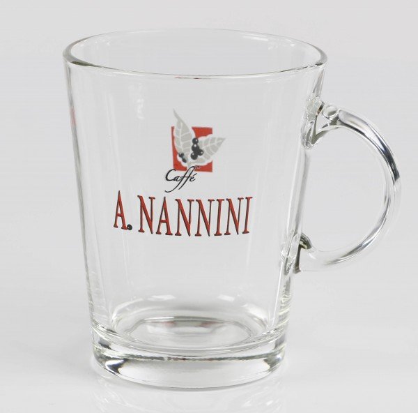 Latte Glas von Nannini Caffe mit Henkel